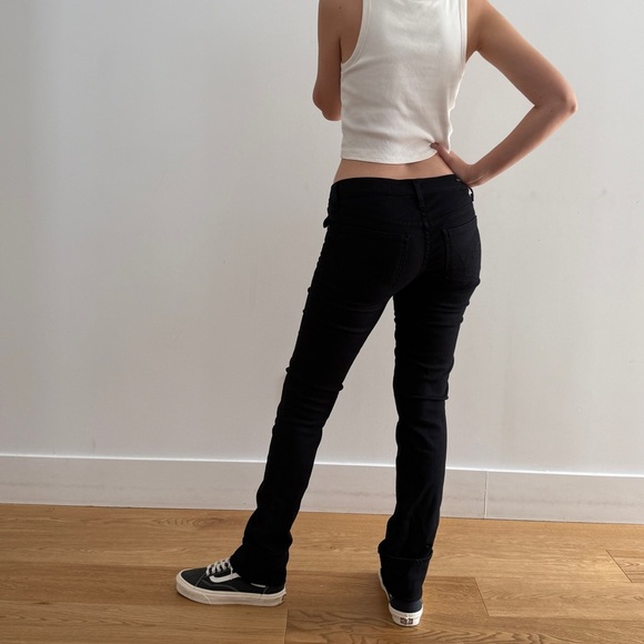 NWOT Citizens of humanity all black slim straight leg denim - 27 - Picture 4 of 16